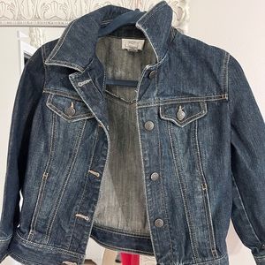Ann Taylor loft cropped denim jean jacket 0 women’s